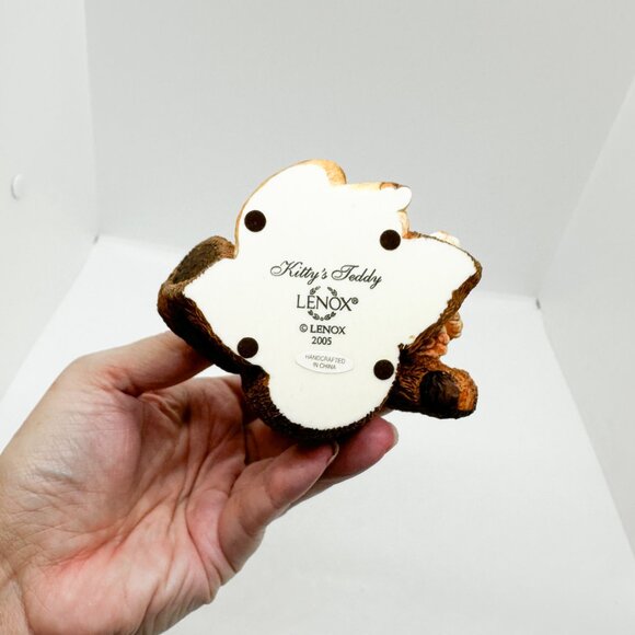 NIB Lenox 2005 Kitty's Teddy Orange Tabby Cat Bear Life Like Hand Painted Kids - Picture 7 of 8